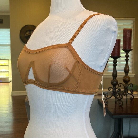 NWT We Are HAH X Free People Wired Bra 30-38DD 30DD 32DD 34DD 36DD Brown Sugar - Picture 4 of 14